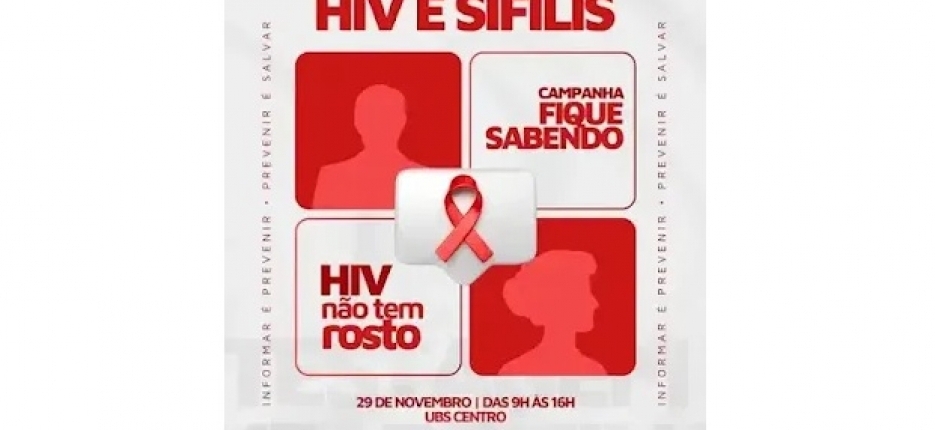  neste sbado! Campanha Fique Sabendo em Registro-SP