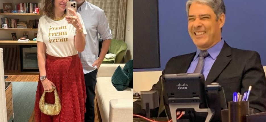Esposa de William Bonner celebra mudana na carreira do jornalista: S coisas boas