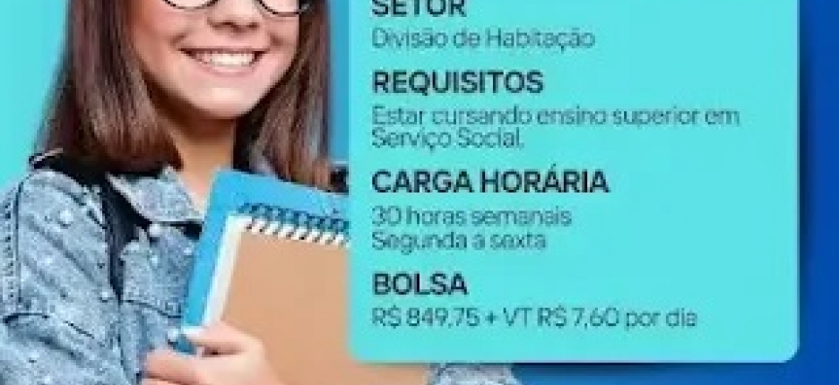Vaga de Estgio na rea de Habitao em Registro-SP
